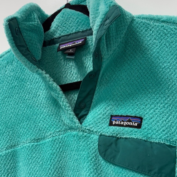 PATAGONIA WOMENS TURQUOISE COWL NECK SWEATER - Picture 4 of 5